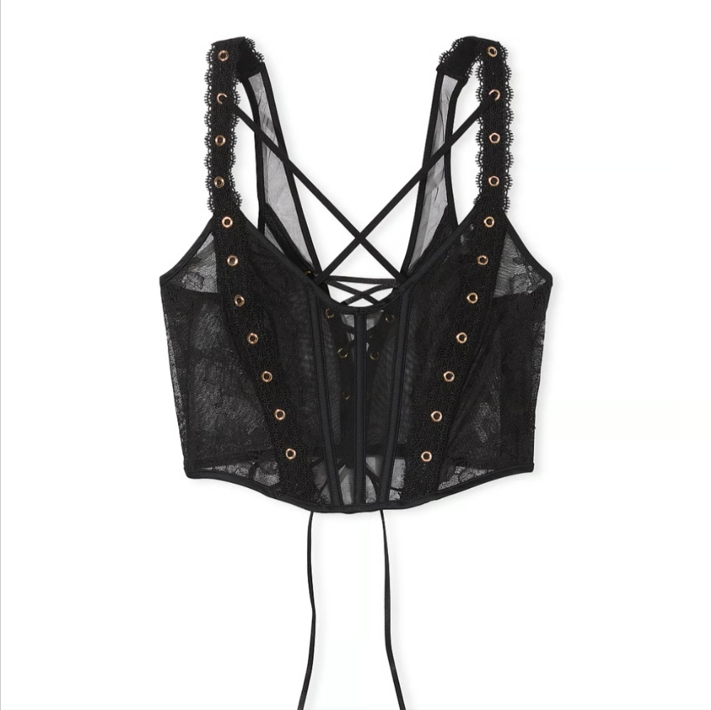 BNWT Rose And Lace Strappy Corset Top
